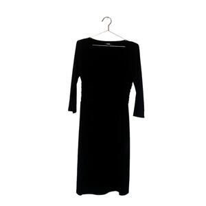 Chaps Black Draped Dress - Size Medium - New with Tags